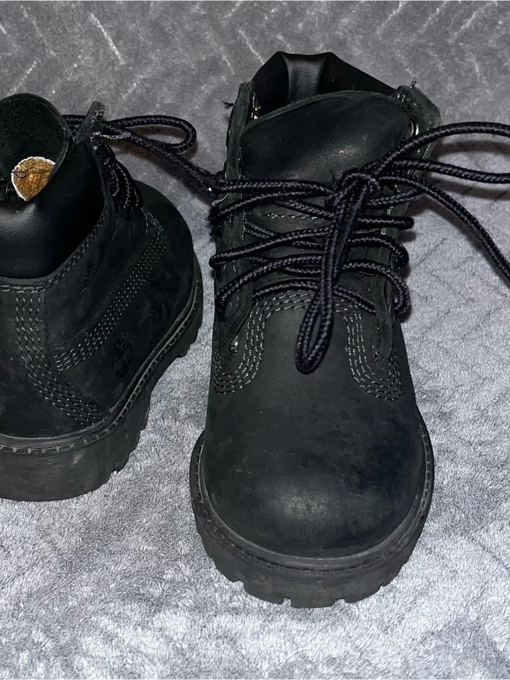 Timberland Kids Black Lace-Up Rugged Ankle Boot